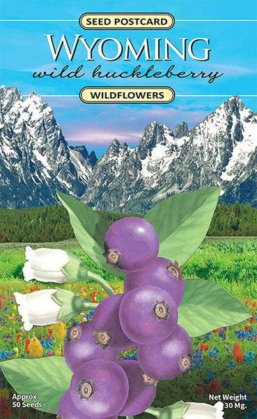 Wyoming Wild Huckleberry Wildflower Seed Packet
