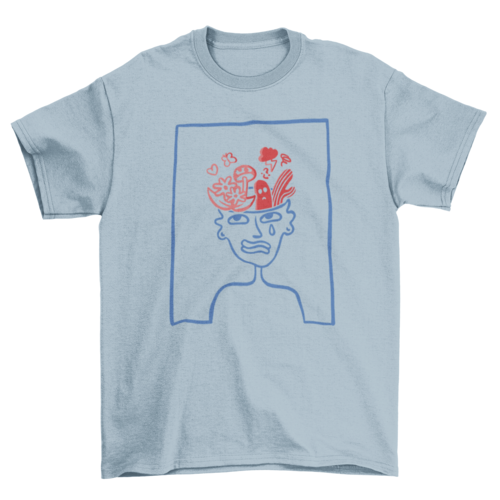 Plants on the brain doodle t-shirt
