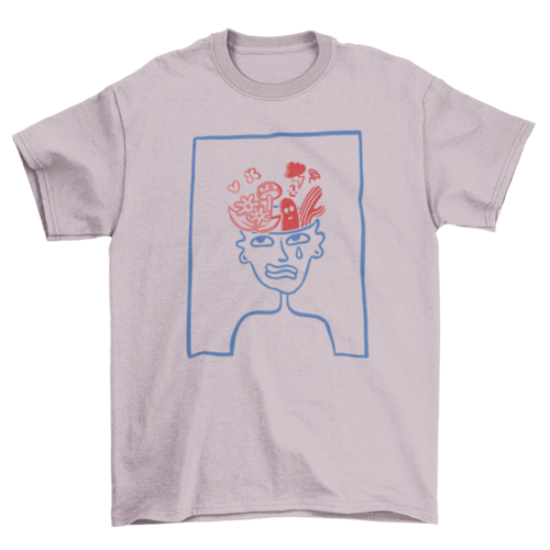 Plants on the brain doodle t-shirt
