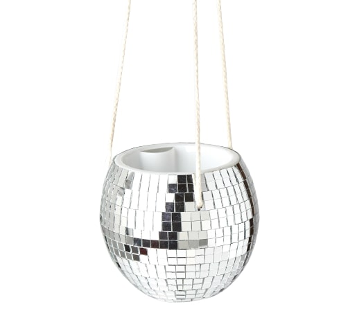 Disco Ball Hanging Planter potted plant