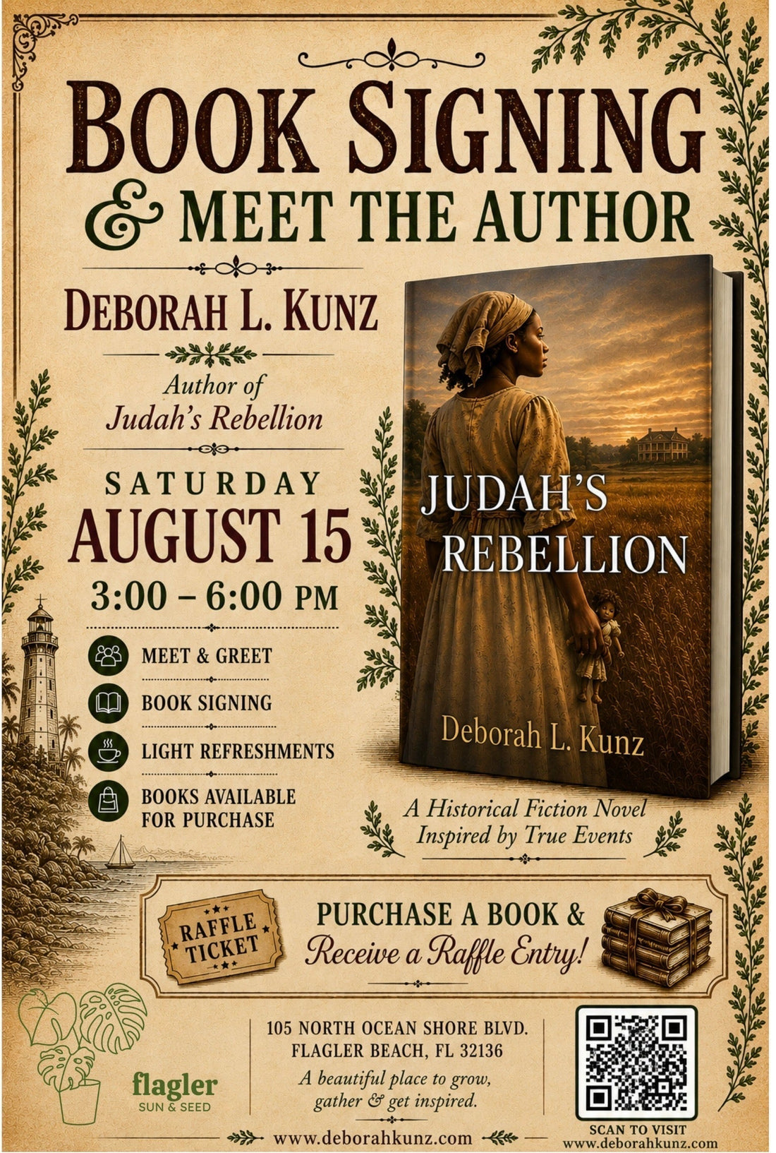August 15 | Book Signing & Meet the Author: Deborah L. Kunz