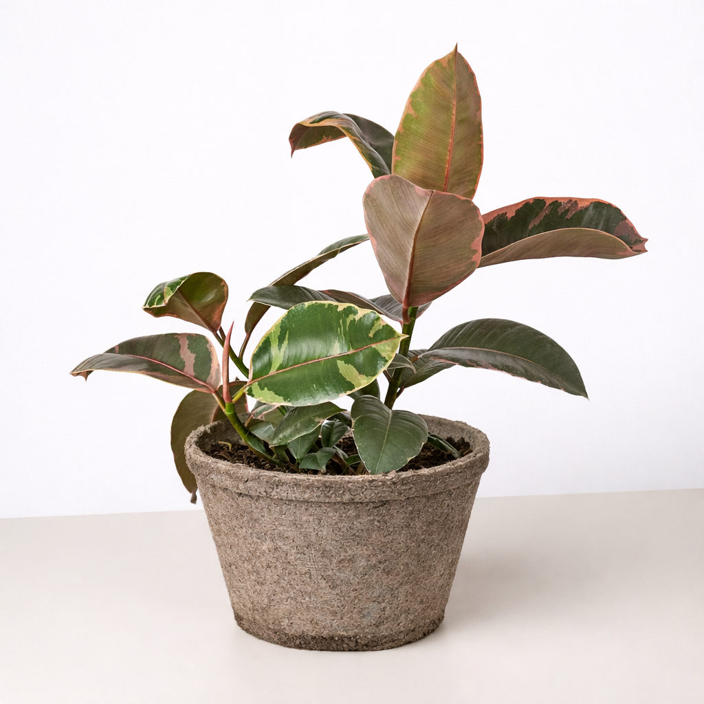 Ficus Elastica 'Ruby Pink' potted plant