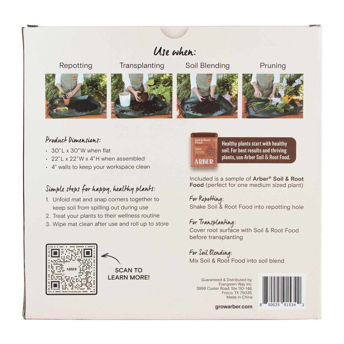 Repotting Mat potted plant
