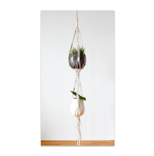 Double Macrame Plant Hanger